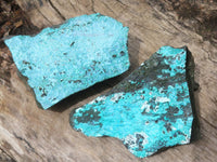 Natural Silica Chrysocolla Specimens x 2 From Kulukuluku, Congo