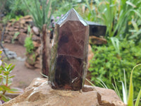 Polished Smokey Quartz Crystals x 2 From Madagascar