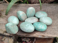 Polished Amazonite Standing Free Forms x 12 From Madagascar