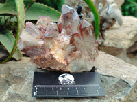 Natural Red Hematoid Quartz Clusters x 2 From Karoi, Zimbabwe