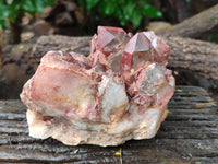 Natural Red Hematoid Quartz Clusters x 2 From Karoi, Zimbabwe