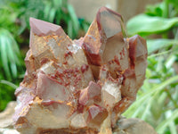 Natural Red Hematoid Quartz Clusters x 2 From Karoi, Zimbabwe