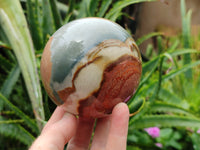 Polished Polychrome Jasper Spheres x 2 From Mahajanga, Madagascar