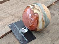 Polished Polychrome Jasper Spheres x 2 From Mahajanga, Madagascar