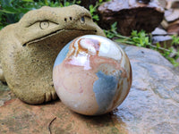 Polished Polychrome Jasper Spheres x 2 From Mahajanga, Madagascar