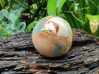 Polished Polychrome Jasper Spheres x 2 From Mahajanga, Madagascar