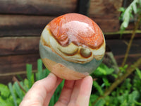 Polished Polychrome Jasper Spheres x 2 From Mahajanga, Madagascar