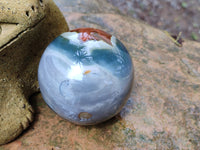 Polished Polychrome Jasper Spheres x 2 From Mahajanga, Madagascar