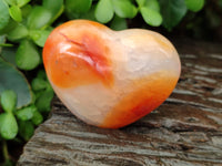 Polished Carnelian Gemstone Hearts x 6 From Madagascar