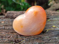 Polished Carnelian Gemstone Hearts x 6 From Madagascar