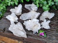 Natural Quartz Clusters x 8 From Mpika, Zambia