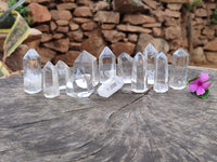 Polished Clear Quartz Crystals x 12 From Madagascar