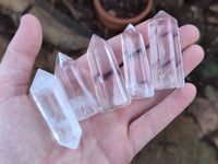 Polished Clear Quartz Crystals x 12 From Madagascar