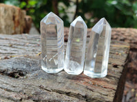 Polished Clear Quartz Crystals x 12 From Madagascar