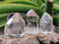 Polished Clear Quartz Crystals x 12 From Madagascar