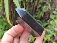 Polished Black Basalt Points x 12 From Antsirabe, Madagascar