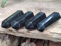 Polished Black Basalt Points x 12 From Antsirabe, Madagascar