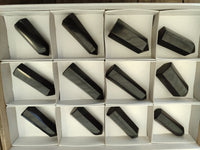 Polished Black Basalt Points x 12 From Antsirabe, Madagascar