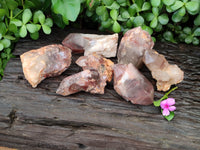 Natural Red Hematoid Quartz Clusters x 6 From Karoi, Zimbabwe