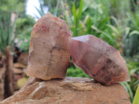 Natural Red Hematoid Quartz Clusters x 6 From Karoi, Zimbabwe