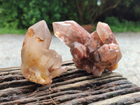 Natural Red Hematoid Quartz Clusters x 6 From Karoi, Zimbabwe