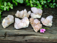 Natural Amethyst Spirit Quartz Clusters x 6 From Boekenhouthoek, South Africa