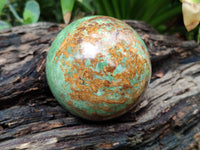 Polished Chrysoprase Spheres x 3 From Madagascar