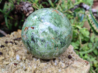 Polished Chrysoprase Spheres x 3 From Madagascar