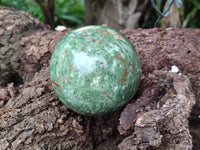 Polished Chrysoprase Spheres x 3 From Madagascar