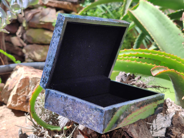 Polished Dumortierite Jewellery Box x 1 From Mozambique