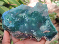 Polished On One Side Emerald Mtorolite Plates x 2 From Mutorashanga, Zimbabwe