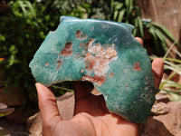 Polished On One Side Emerald Mtorolite Plates x 2 From Mutorashanga, Zimbabwe