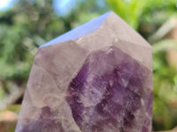 Polished Chevron Amethyst Points x 2 From Madagascar