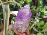 Polished Chevron Amethyst Points x 6 From Madagascar