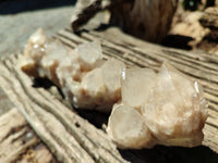 Natural Smokey Phantom Quartz Clusters x 6 From Luena, Congo