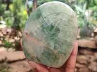 Polished Green Fluorite Standing Free Forms x 3 From Madagascar