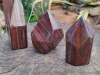 Polished Tiger Iron Jasper Points x 3 From South Africa