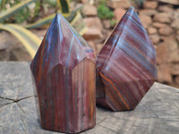 Polished Tiger Iron Jasper Points x 3 From South Africa