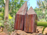 Polished Tiger Iron Jasper Points x 3 From South Africa