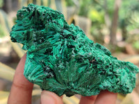 Natural Silky Malachite Specimens x 6 From Kasompe, Congo