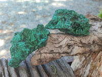 Natural Silky Malachite Specimens x 6 From Kasompe, Congo