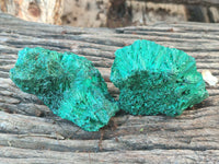 Natural Silky Malachite Specimens x 6 From Kasompe, Congo