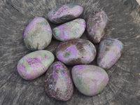 Polished Stichtite Palm Stones x 9 From Barberton, South Africa