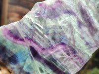 Polished Watermelon Fluorite Slices x 2 From Uis, Namibia