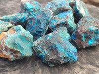 Natural Shattuckite with Chrysocolla and Malachite x 12 from Kaokoveld, Namibia