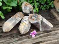 Natural Smokey Quartz Crystals x 4 From Erongo, Namibia