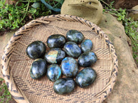 Polished Labradorite Palm Stones x 12 From Tulear, Madagascar