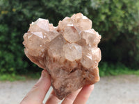 Natural Smokey Phantom Quartz Clusters x 2 From Luena, Congo