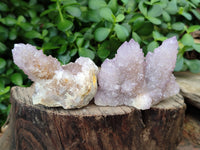 Natural Amethyst Spirit Quartz Clusters x 12 From Boekenhouthoek, South Africa