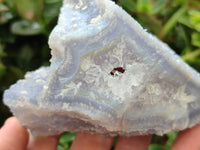 Natural Etched Blue Chalcedony Specimens x 2 From Nsanje, Malawi